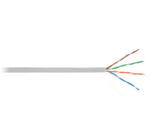 Кабель U/UTP кат.5E (класс D) 4 пары 100МГц ОЖ BC чистая медь внутр. PVC нг(B) NETLAN EC-UU004-5E-PVC-GY