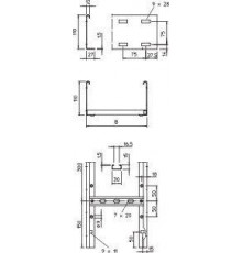 Лоток лестничный 300х110 L3000 сталь 1.5мм LG 113 VS 3 FS OBO 6216407