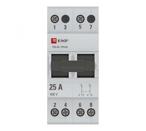 Переключатель трехпозиционный ТПС-63 2P 25А PROxima EKF TPS225