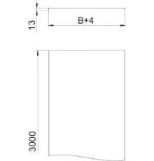 Крышка для лотка осн.100 L3000 сталь 1мм DRLU 100 VA4301 нерж. OBO 6052824