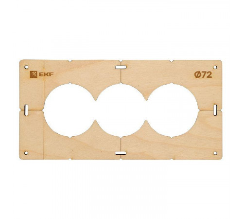Шаблон для подрозетников c 3 отв. d72мм Expert EKF sh-d72-3