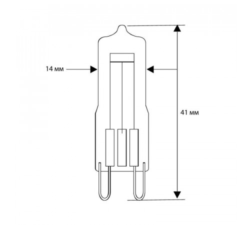 Лампа галогенная 40Вт капсула G9 3000К 240В прозр. Camelion 5553
