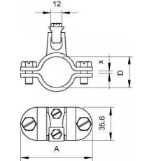 Скоба для труб d30.5мм-33.5мм 952 Z 1 OBO 5052114