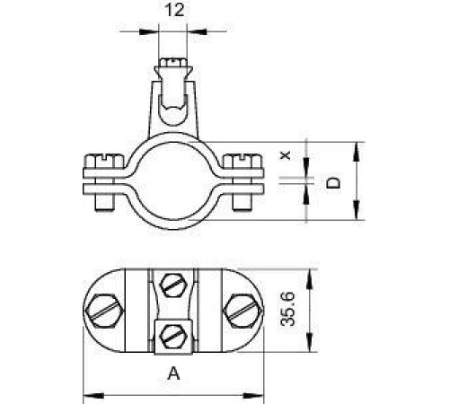 Скоба для труб d30.5мм-33.5мм 952 Z 1 OBO 5052114