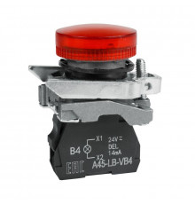 Лампа сигнальная OptiSignal D22 C4-L-B4 красн. металл 24VAC/DC XB4BVB4 КЭАЗ 332177