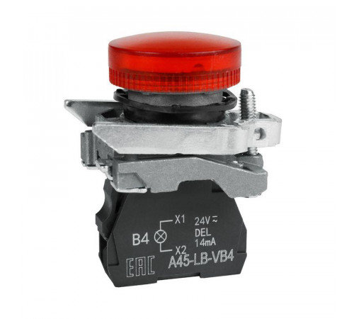 Лампа сигнальная OptiSignal D22 C4-L-B4 красн. металл 24VAC/DC XB4BVB4 КЭАЗ 332177