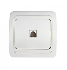 Розетка компьютерная 1-м Classico 2131 RJ45 бел. IN HOME 4690612034263