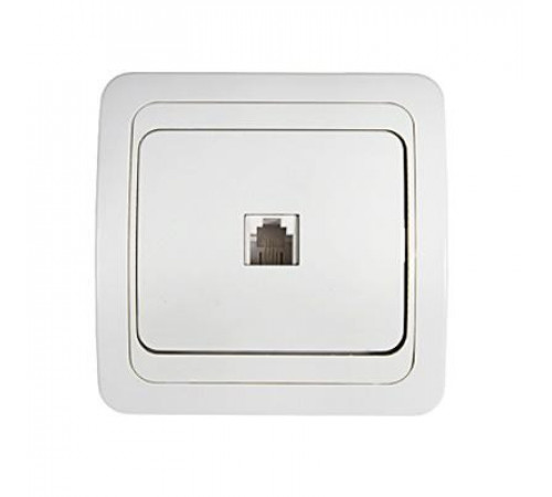 Розетка компьютерная 1-м Classico 2131 RJ45 бел. IN HOME 4690612034263