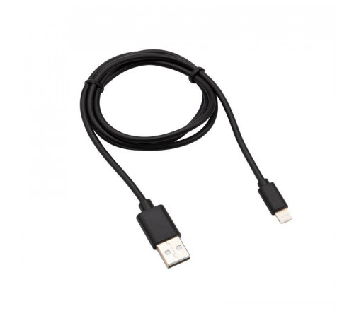 Кабель USB-Lightning 2А 1м черн. ПВХ Rexant 18-7050