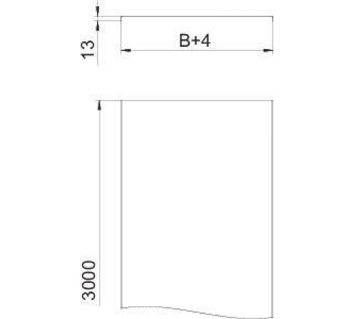 Крышка для лотка осн.500 L3000 сталь 1.25мм DRLU 500 DD цинк-ламель OBO 6052668