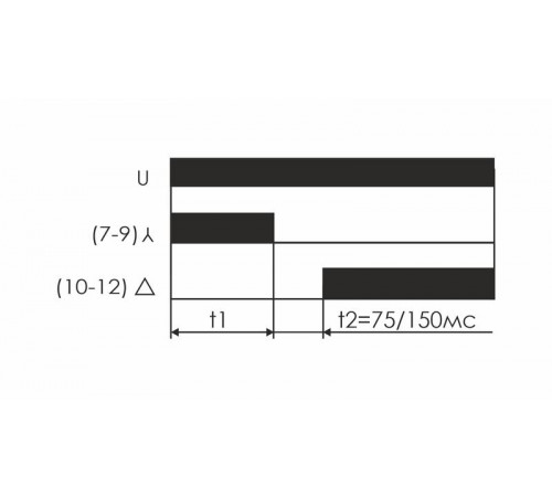 Реле времени PCG-417 2х8А 230В 2НО IP20 звезда-треугольник для пуска электродвиг. монтаж на DIN-рейке F&F EA02.001.020