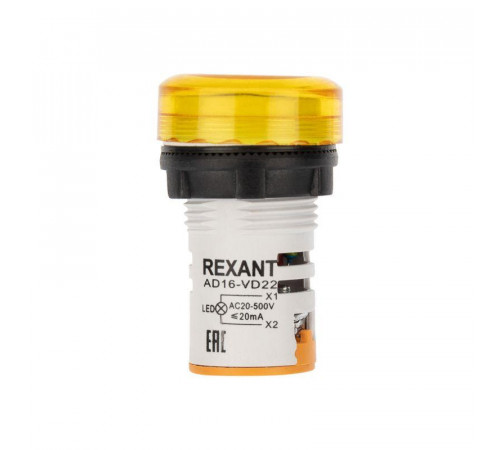 Индикатор значения напряжения желт. VD22 70-500В Rexant 36-5002