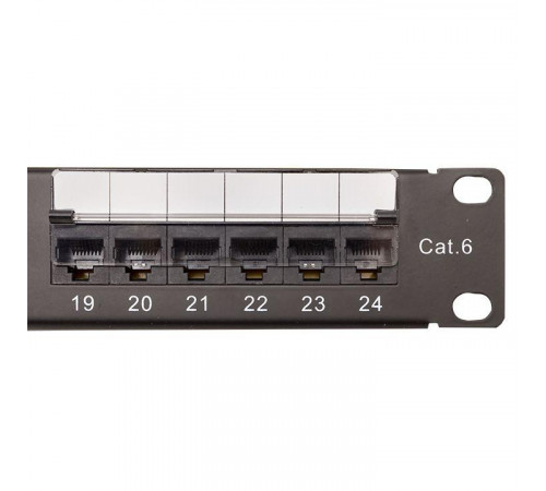 Патч-панель 19дюйм 1U кат.6 UTP неэкранир. 24 порта RJ45 Dual IDC TERACOM PRO EKF TRP-PPNL-6UTP-1U24