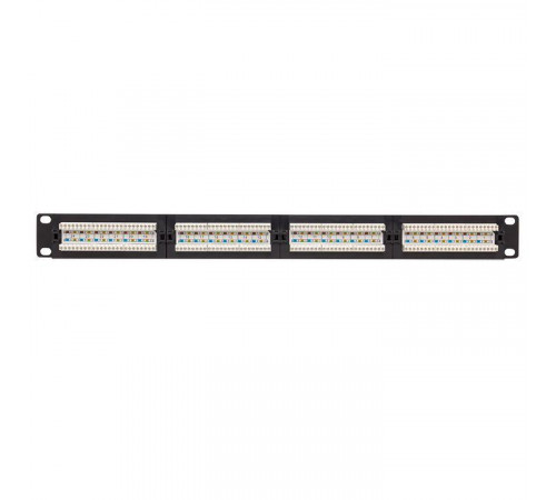 Патч-панель 19дюйм 1U кат.6 UTP неэкранир. 24 порта RJ45 Dual IDC TERACOM PRO EKF TRP-PPNL-6UTP-1U24