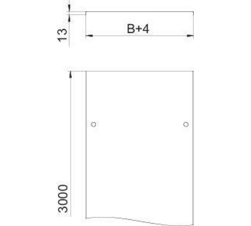 Крышка для кабельных лотков осн.300 L3000 сталь 1мм DRL 300 FS с поворотным фиксатором оцинк. OBO 6052304
