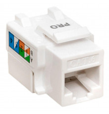 Модуль Keystone RJ45 кат.6 неэкранир. 110 IDC 90град. бел. TERACOM PRO EKF TRP-KSTN-90D-6UTP-WH