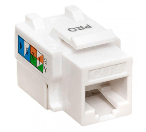 Модуль Keystone RJ45 кат.6 неэкранир. 110 IDC 90град. бел. TERACOM PRO EKF TRP-KSTN-90D-6UTP-WH