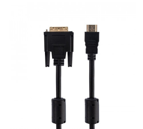 Шнур HDMI - DVI-D gold 1.5м с фильтрами Rexant 17-6303