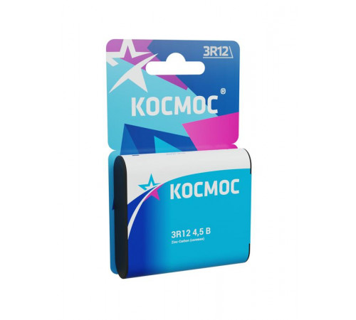 Элемент питания солевой "квадрат" 3R12 1BL (блист.1шт) Космос KOC3R121BL