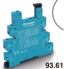 Розетка MasterBASIC с винт. клеммами (с зажимной клетью) для реле 34 серии 24В DC в комплекте пластик. клипса опции: LED FINDER 93617024