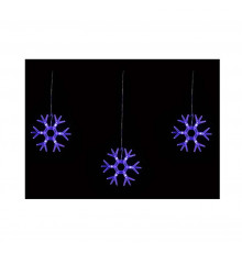 Гирлянда светодиодная "Снежинки-1" ULD-E1503-036/DTA BLUE IP20 SNOWFLAKES-1 1.5х3м 6 подвесов 36LED Uniel UL-00001406