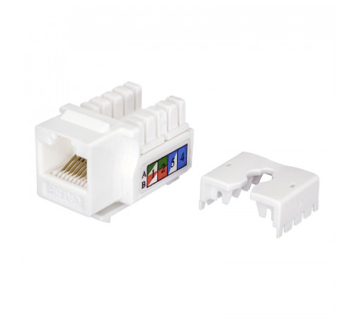 Модуль Keystone Jack RJ45 (8P8C) UTP кат.5E инструментал. бел. SUPRLAN 10-0313