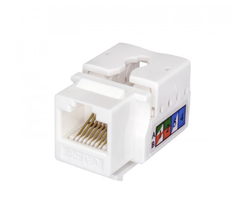 Модуль Keystone Jack RJ45 (8P8C) UTP кат.5E инструментал. бел. SUPRLAN 10-0313