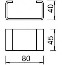 Распорка С-образная DSK 45 FT гор. цинк OBO 6416500