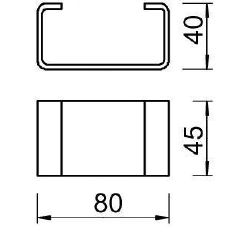 Распорка С-образная DSK 45 FT гор. цинк OBO 6416500