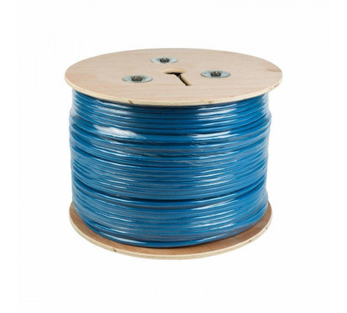 Кабель витая пара F/UTP кат.6 4х2х23AWG solid CU PVC син. (м) Rexant 01-0147