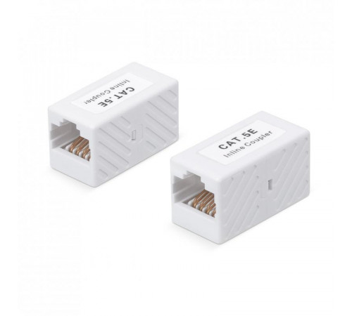 Адаптер проходной RJ45-RJ45 (8P8C) кат.5E неэкранир. WR-CA-8P8C-C5E бел. WRline 505223