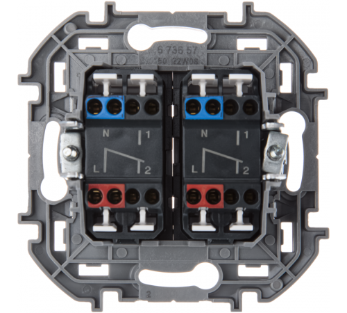 Переключатель модульный 2-кл. Inspiria 10AX 250В алюм. Leg 673657
