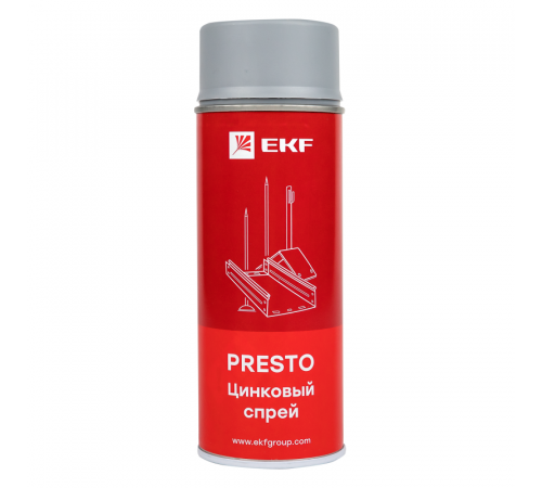 Спрей цинковый "Presto" 400мл EKF lp-zinc