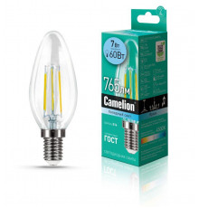 Лампа светодиодная филаментная LED7-C35-FL/845/E14 7Вт 220В Camelion 13453