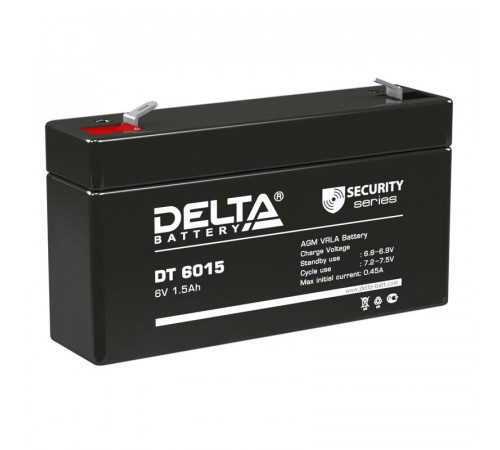 Аккумулятор ОПС 6В 1.5А.ч Delta DT 6015