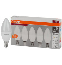 Лампа светодиодная LED Value LVCLB60 7SW/830 7Вт свеча матовая E14 230В 2х5 RU (уп.5шт) OSRAM 4058075577923