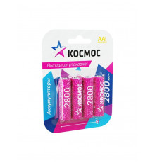 Аккумулятор AA/R6 2800мА.ч NI-MN BP-4 (блист.4шт) КОСМОС KOCR6NIMH2800MAH4BL