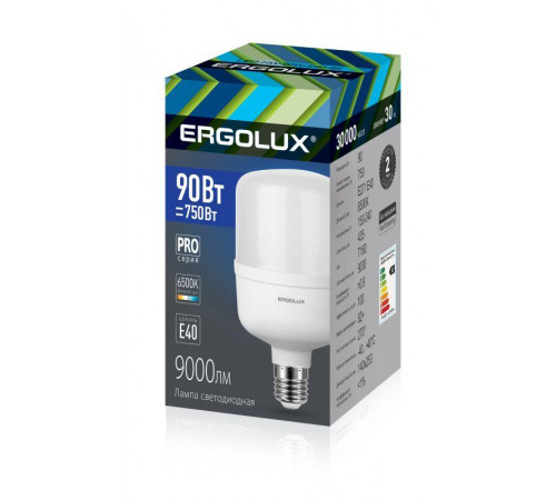 Лампа светодиодная LED-HW-90W-E40-6K PRO 90Вт 6500К холод. бел. E40 150-270В Ergolux 14332