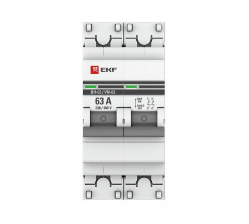 Выключатель нагрузки 2п 63А ВН-63 PROxima EKF SL63-2-63-pro