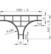 Ответвитель T-образный горизонт. для лестн. лотка осн. 400х45 LT 440 FT OBO 6205658