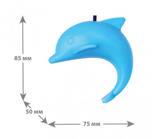Светильник светодиодный NL-181 "Дельфин" 220В ночник с выкл. голуб. Camelion 12537
