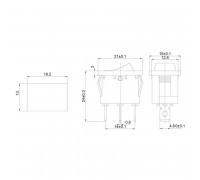 Выключатель клавишный 12В 15А (3с) ON-OFF красн. с подсветкой Mini (RWB-206-1; SC-768) Rexant 36-2170