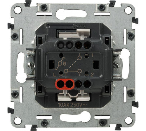 Переключатель 1-кл. СП Valena In'matic 10А IP20 250В 10AX безвинтов. зажимы механизм сер. Leg 752016