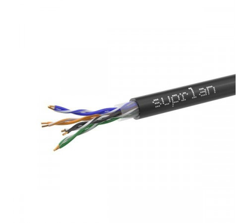 Кабель витая пара U/UTP кат.5E 4х2х24AWG solid Cu PE Out. Premium 305м (м) SUPRLAN 01-0311-2