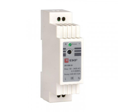 Блок питания 24В DR-15W-24 PROxima EKF dr-15w-24