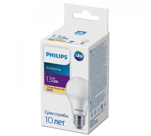 Лампа светодиодная Ecohome LED Bulb 13Вт 1150лм E27 830 RCA Philips 929002299517