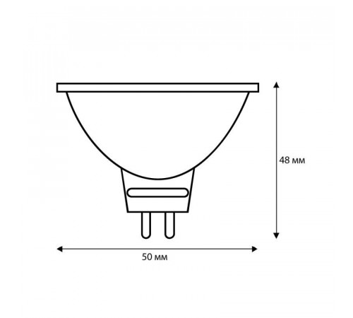 Лампа светодиодная LED5-S108/830/GU5.3 5Вт рефлектор матовая 3000К тепл. бел. GU5.3 405лм 170-265В Camelion 12041