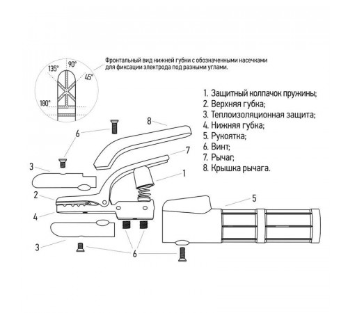 Держатель электрода 300А American type Rexant 16-0853