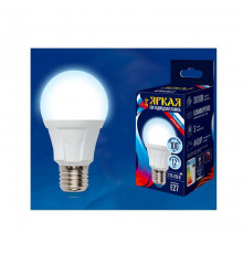 Лампа светодиодная LED-A60 12W/DW/E27/FR PLP01WH Яркая 12Вт грушевидная матовая 6500К холод. бел. E27 (упак. картон) Uniel UL-00002005