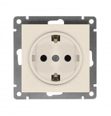 Розетка 1-м СП Афина 16А IP20 с заземл. механизм сл. кость (ivory) Universal A0028-I